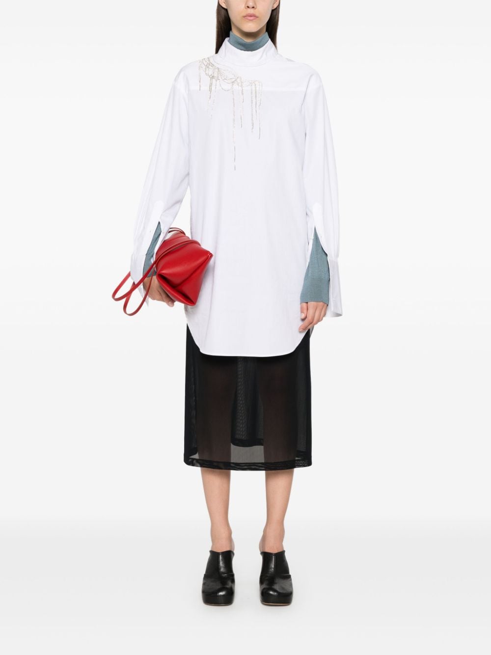 White corso long-sleeved shirt Dries van noten - women White corso long-sleeved shirt Dries van noten - women